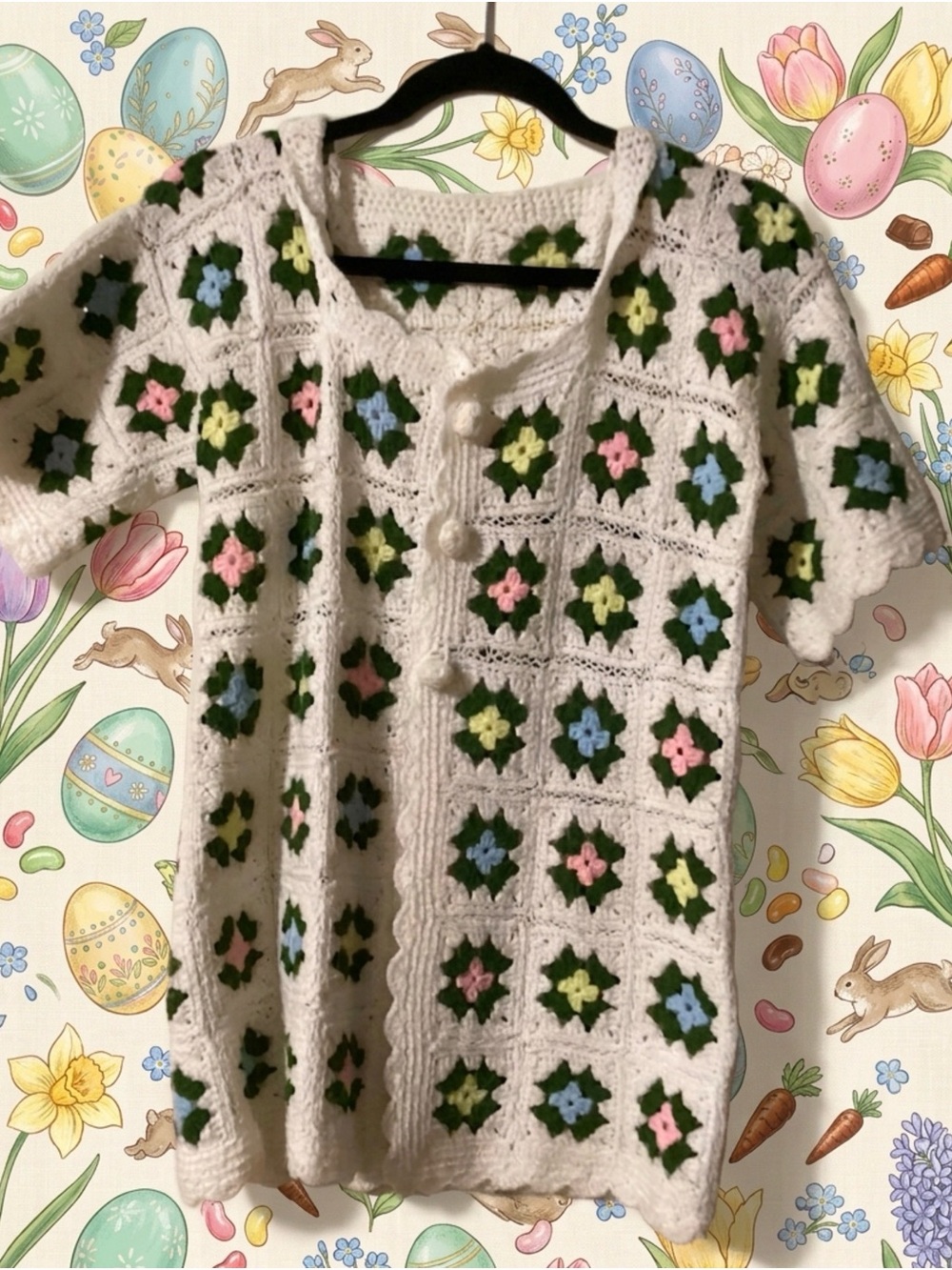 Handmade Crotchet Granny Square Cardigan